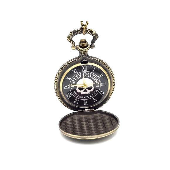 Harley Davidson Pocket Watch - Motorcycle Rider Gift for Bikers Vintage Look - Picture 7 of 10